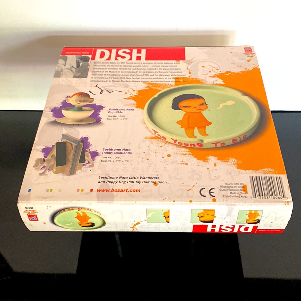 YOSHITOMO NARA NWT “TOO YOUNG TO DIE” ASHTRAY-AUTHENTIC W/ALL ORIGINAL PACKAGING - Picture 4 of 11